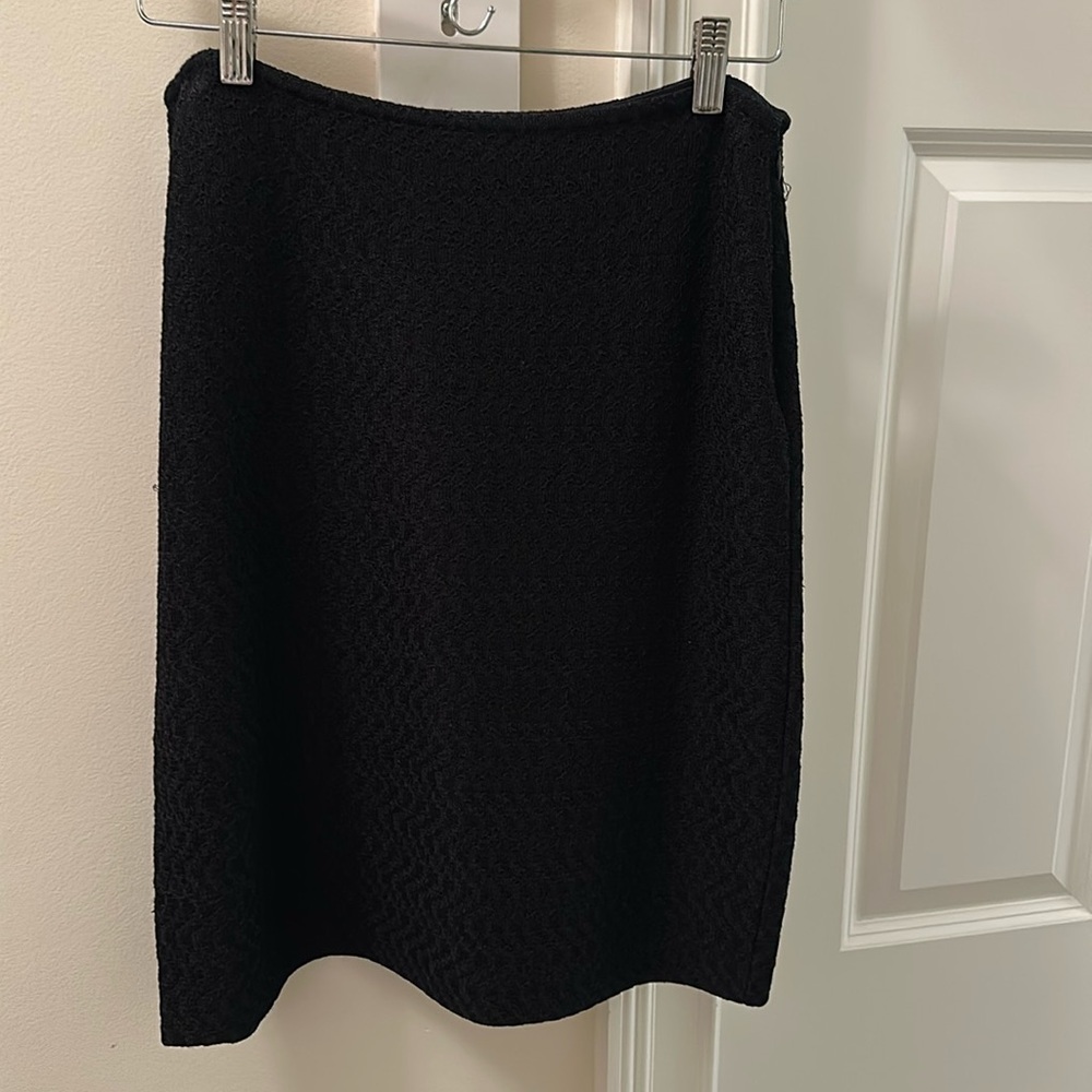 St John black knit skirt, size 6